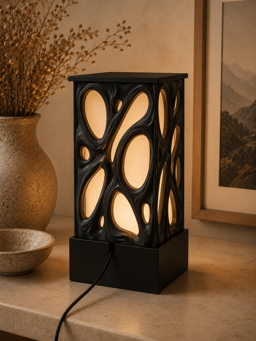 Aura Sculptural Table Lamp